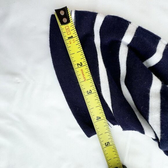 Jane and Delancey Nautical Boat Neck Long-sleeve Tee Stripped Navy White Small - Picture 8 of 15